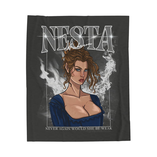 Nesta Archeron Lightweight Velveteen Plush Blanket *PRINTED ON DEMAND*