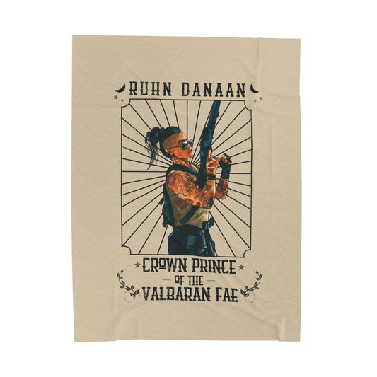 Ruhn Danaan Lightweight Velveteen Plush Blanket *PRINTED ON DEMAND*