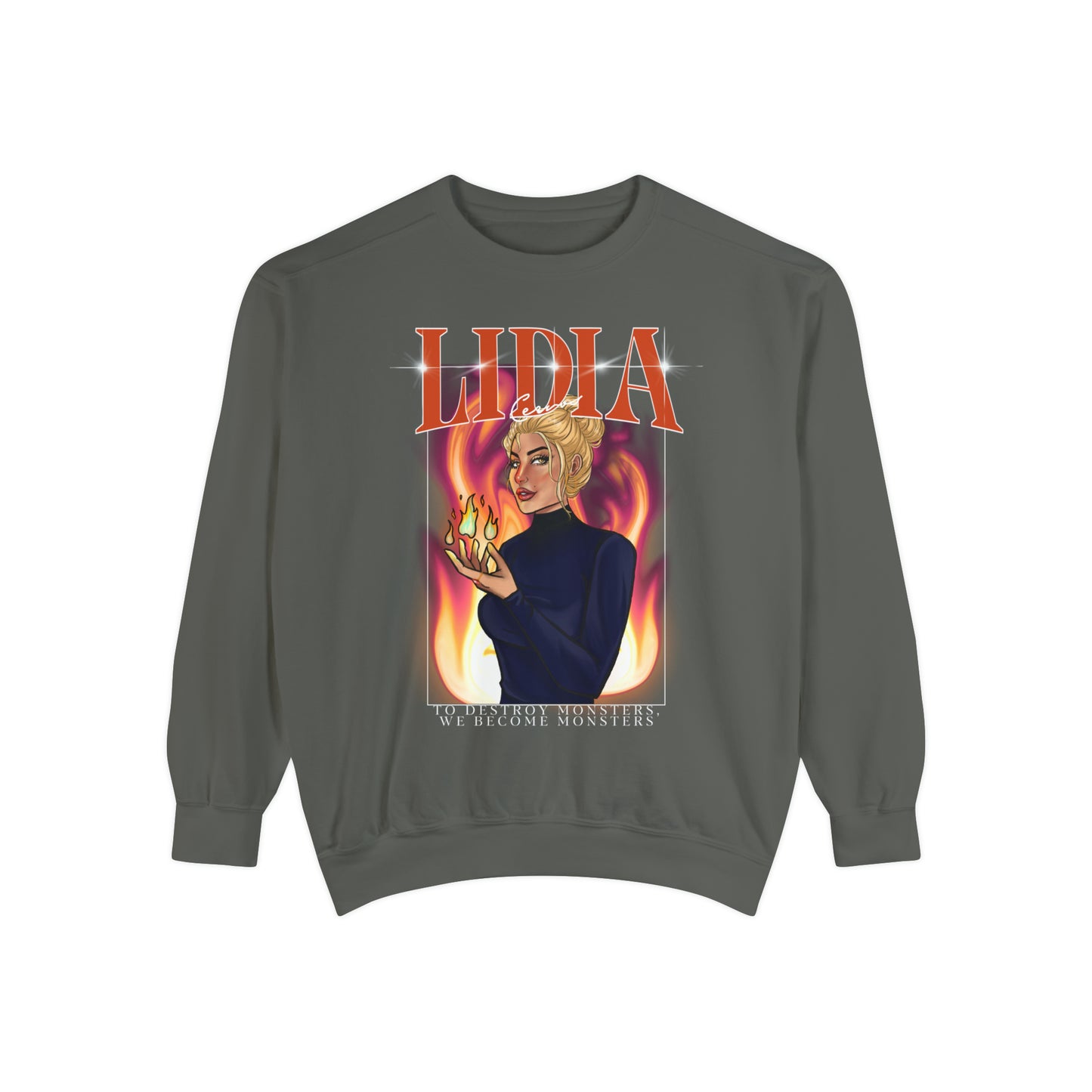 Lidia Cervos Retro 90's COMFORT COLORS Premium Crewneck *PRINTED ON DEMAND*