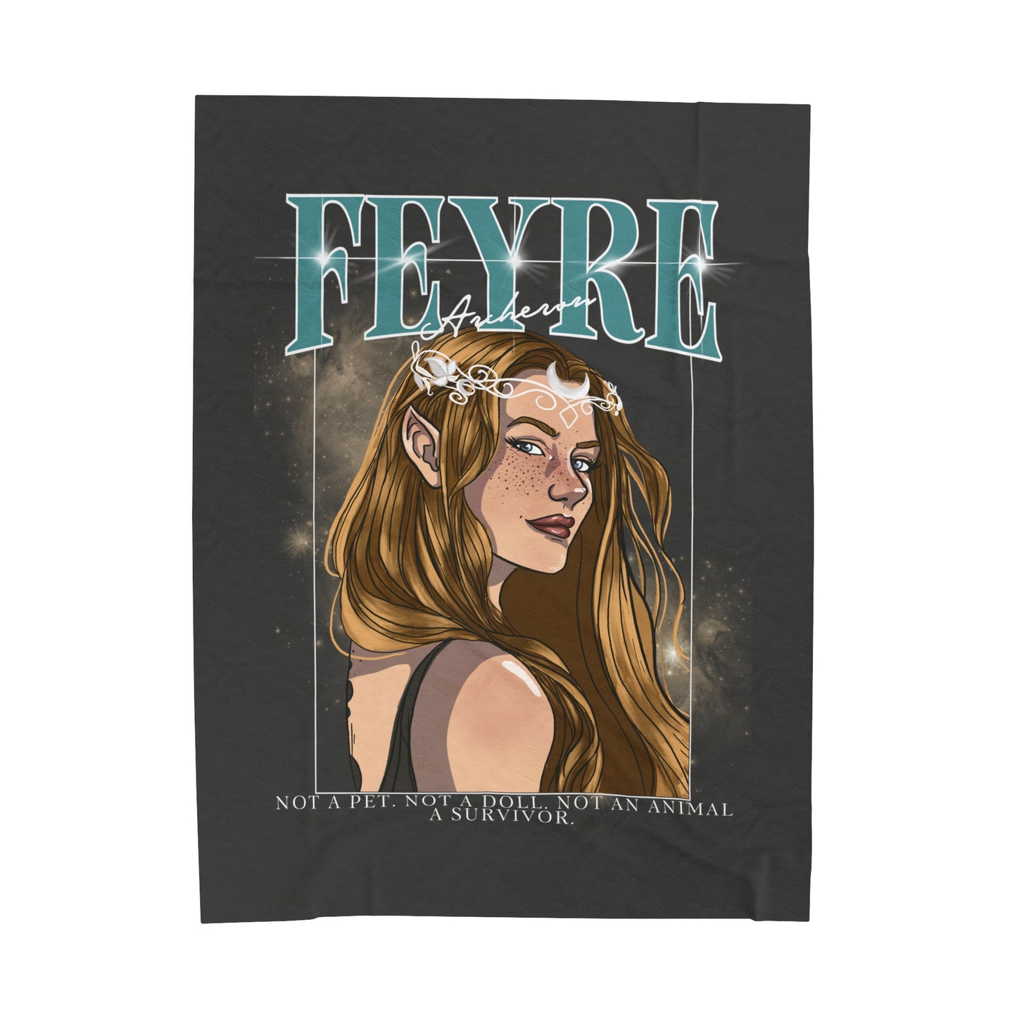 Feyre Archeron Lightweight Velveteen Plush Blanket *PRINTED ON DEMAND*