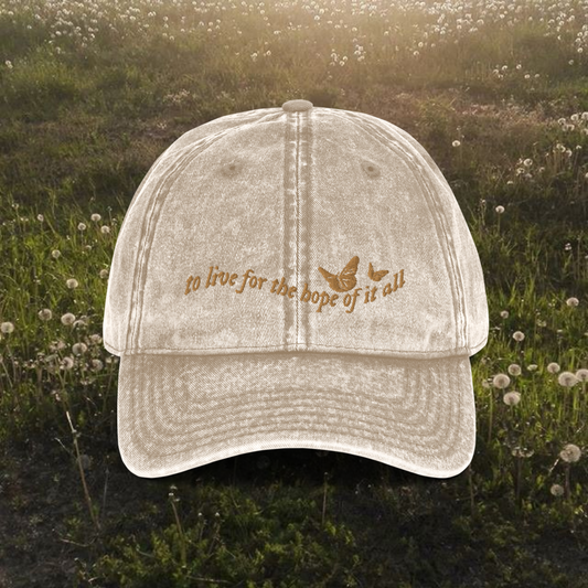 For the Hope of it All Embroidered Vintage Hat