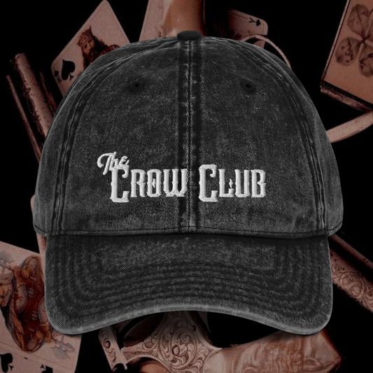 Crow Club Embroidered Vintage Hat