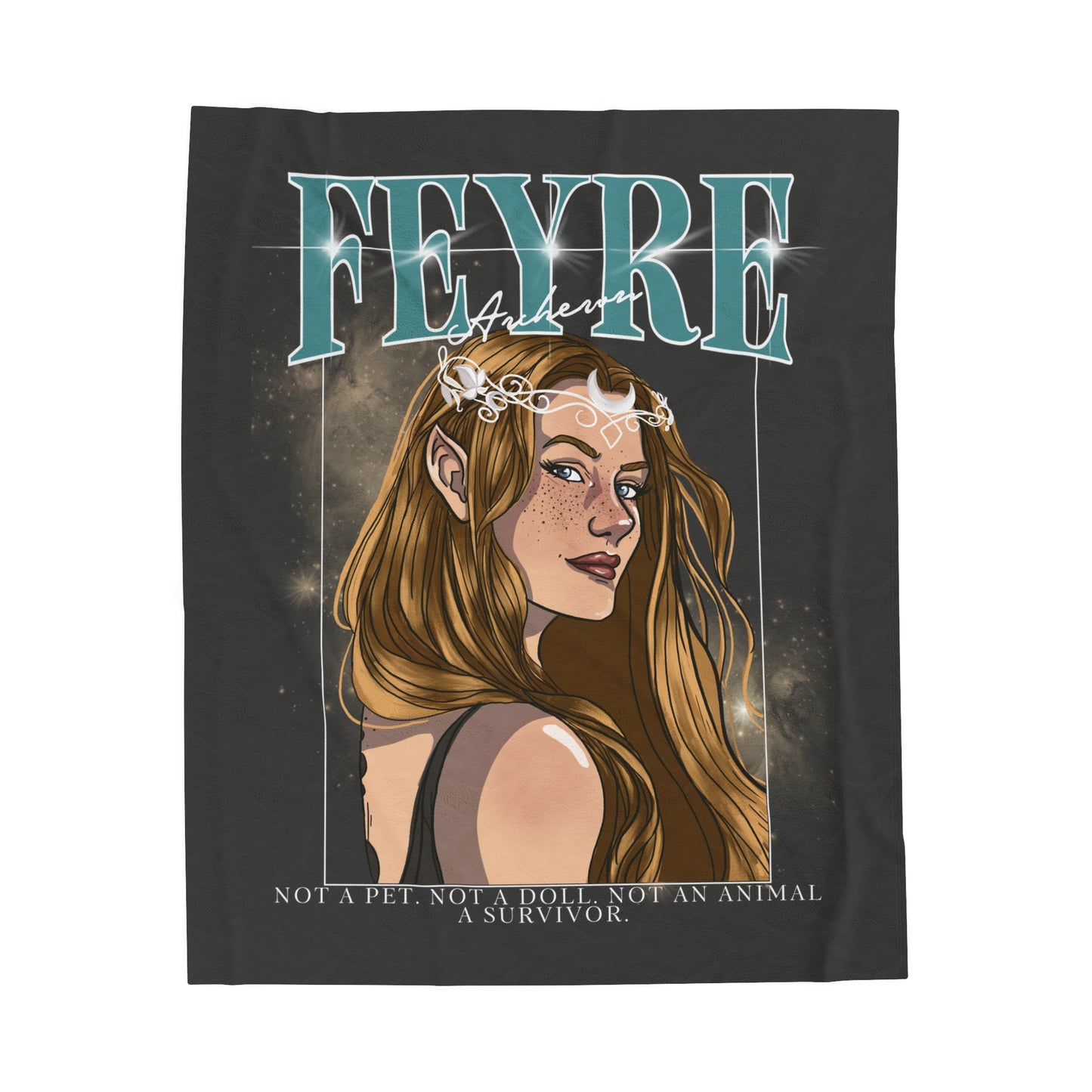 Feyre Archeron Lightweight Velveteen Plush Blanket *PRINTED ON DEMAND*