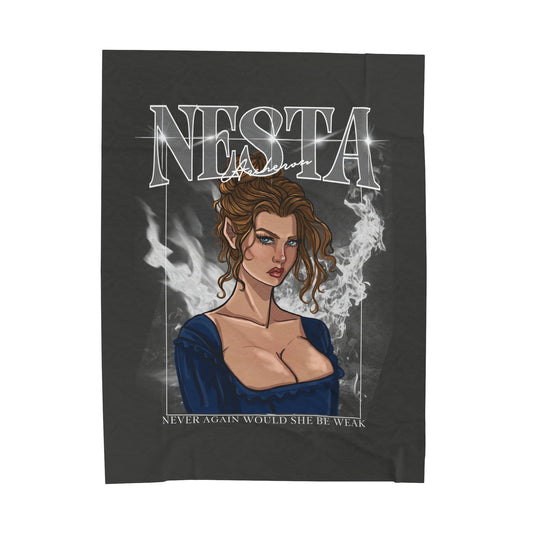 Nesta Archeron Lightweight Velveteen Plush Blanket *PRINTED ON DEMAND*