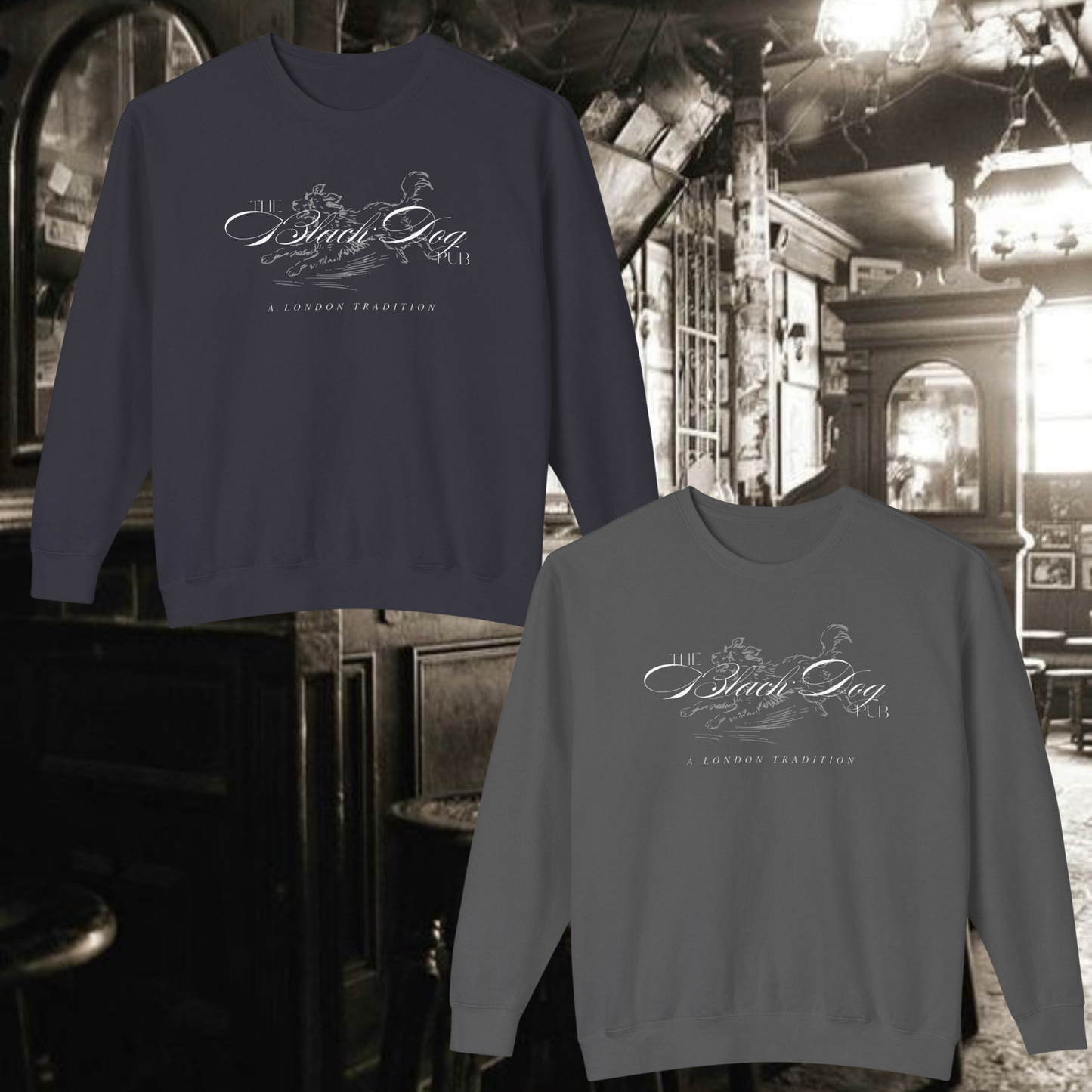 Black Dog Pub Premium Lightweight Crewneck