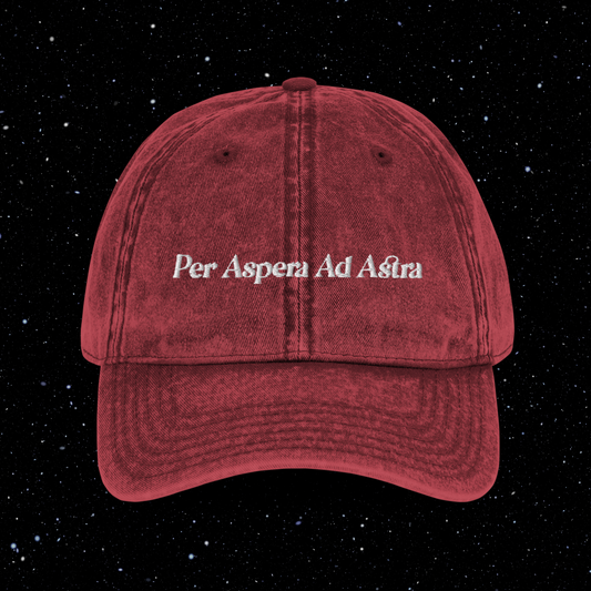 Per Aspera Ad Astra Embroidered Vintage Hat