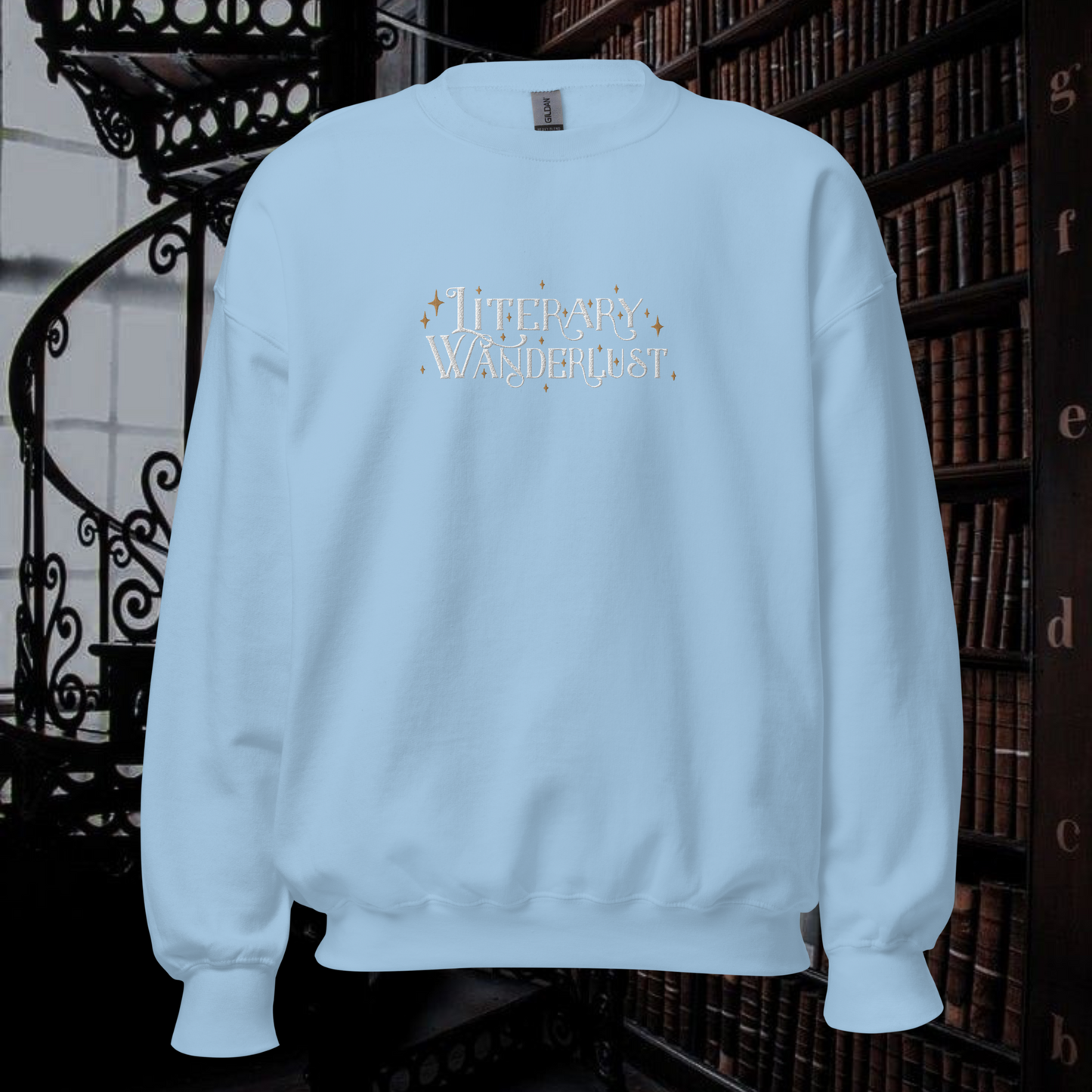 Literary Wanderlust Embroidered Crewneck