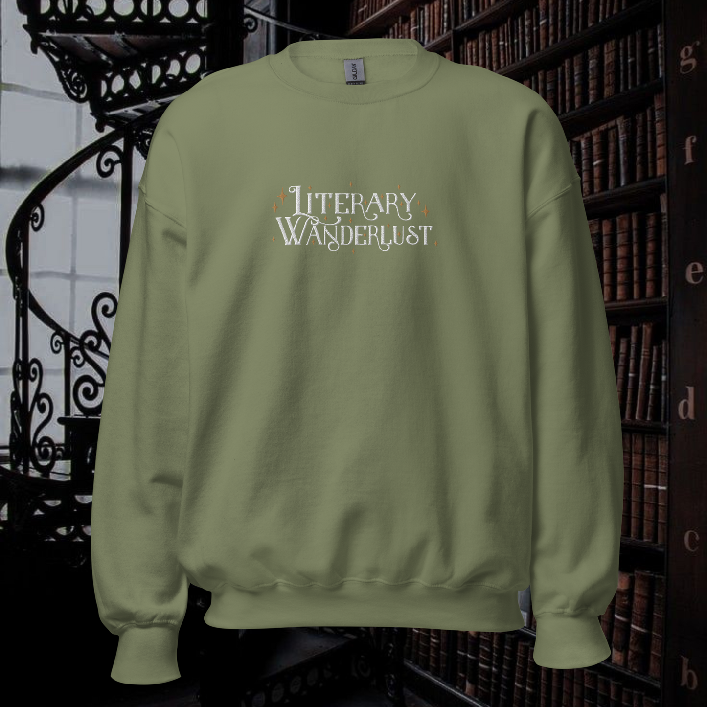 Literary Wanderlust Embroidered Crewneck