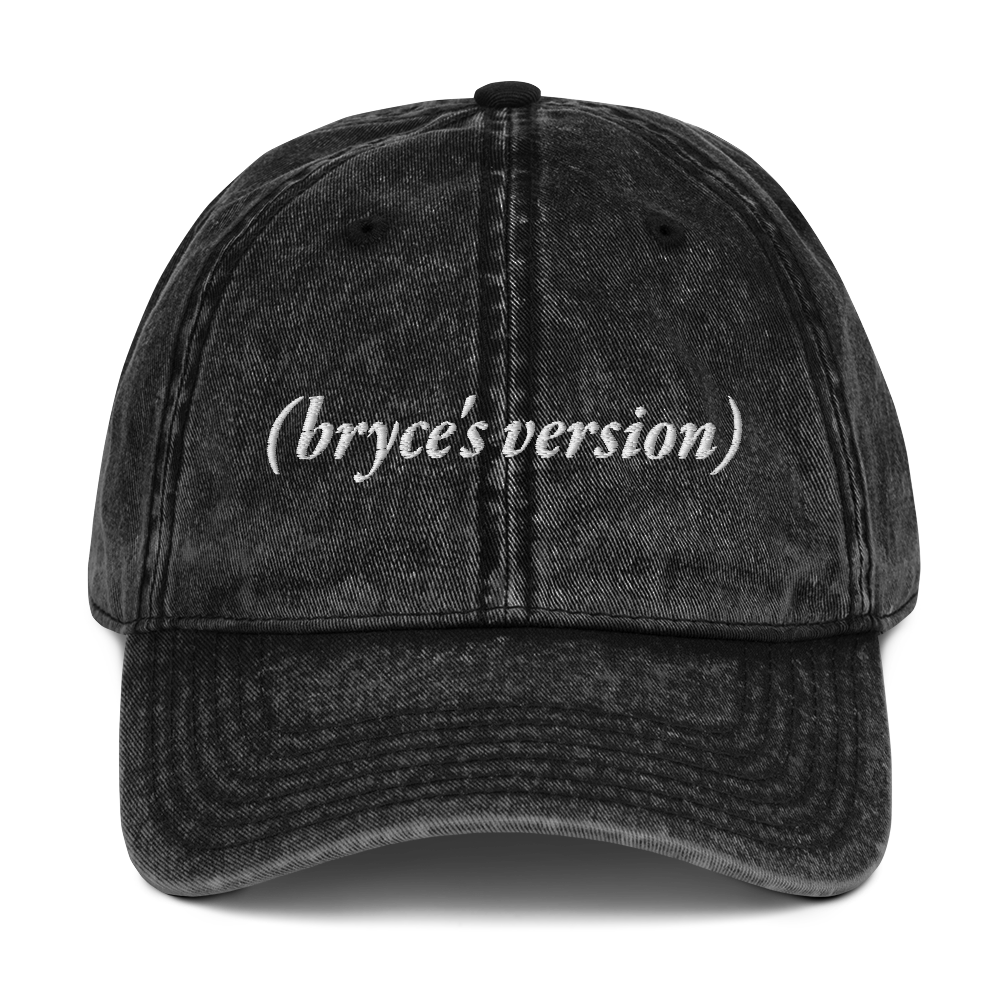 (bryce's version) Embroidered Vintage Hat