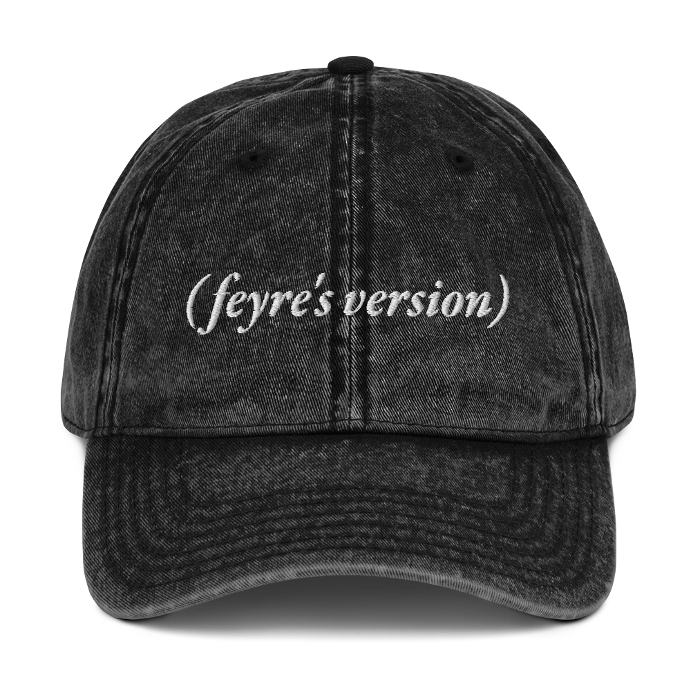 (feyre's version) Embroidered Vintage Hat