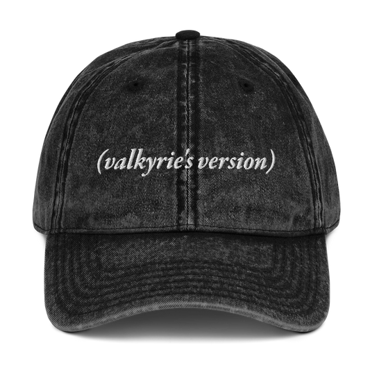 (valkyrie's version) Embroidered Vintage Hat