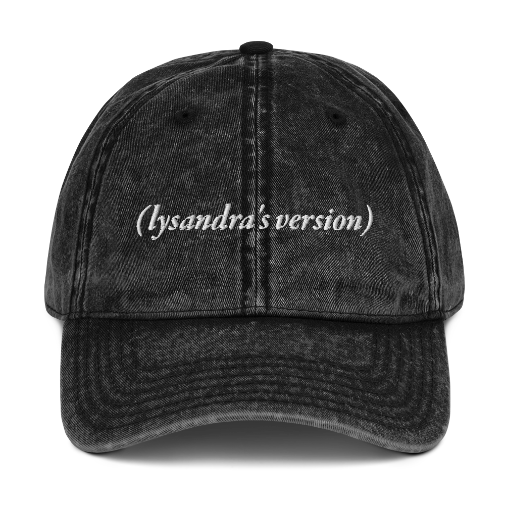 (lysandra's version) Embroidered Vintage Hat