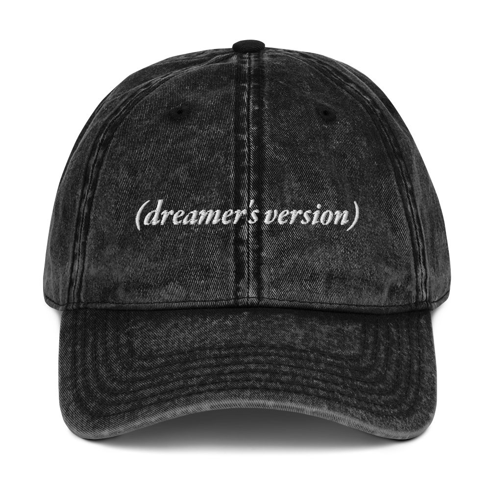 (dreamer's version) Embroidered Vintage Hat