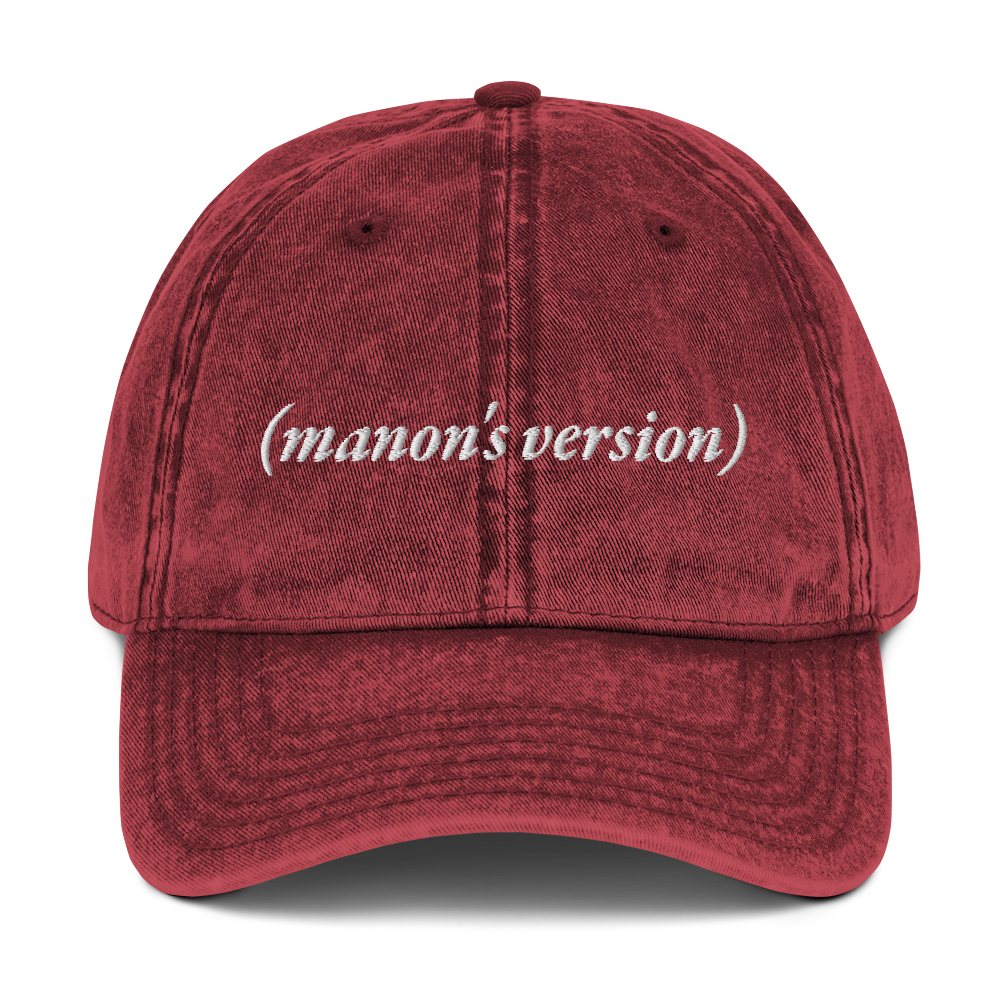 (manon's version) Embroidered Vintage Hat