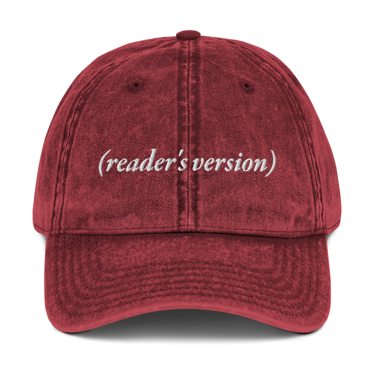 (reader's version) Embroidered Vintage Hat