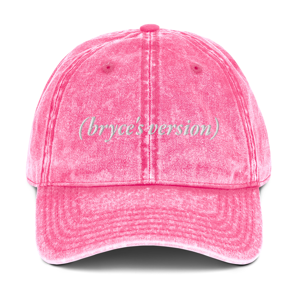 (bryce's version) Embroidered Vintage Hat